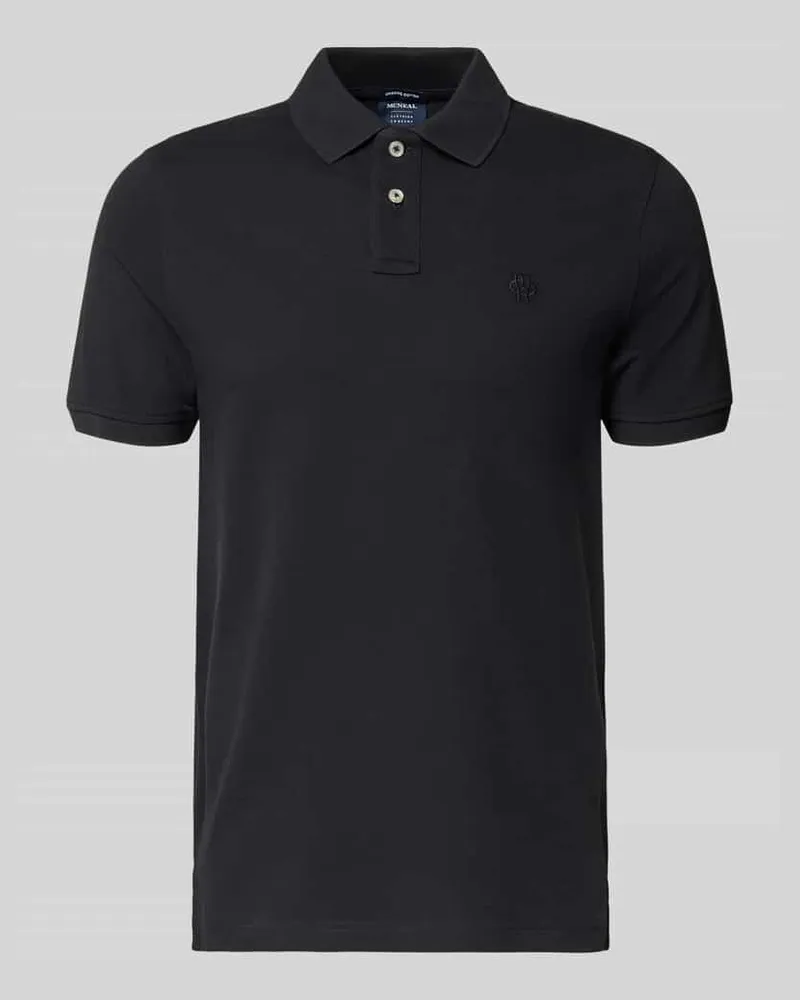 McNeal Slim Fit Poloshirt mit Logo-Stitching Black