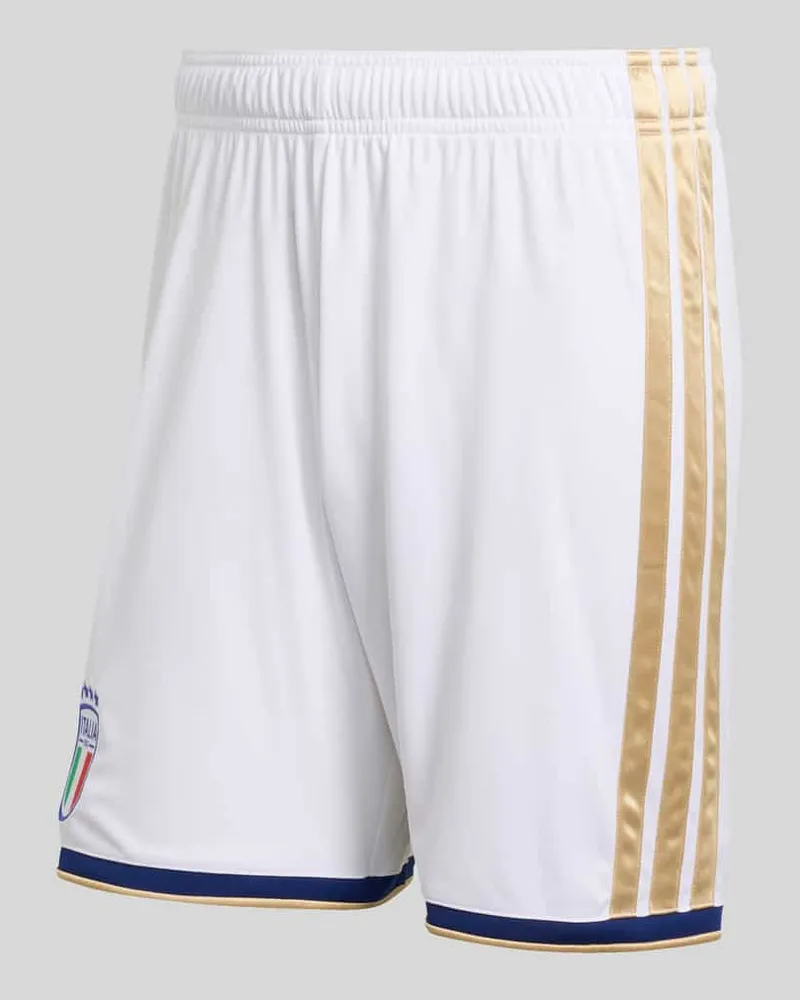 adidas Regular Fit Trikot-Shorts mit Kontraststreifen Modell 'ITALIEN 26 Weiss