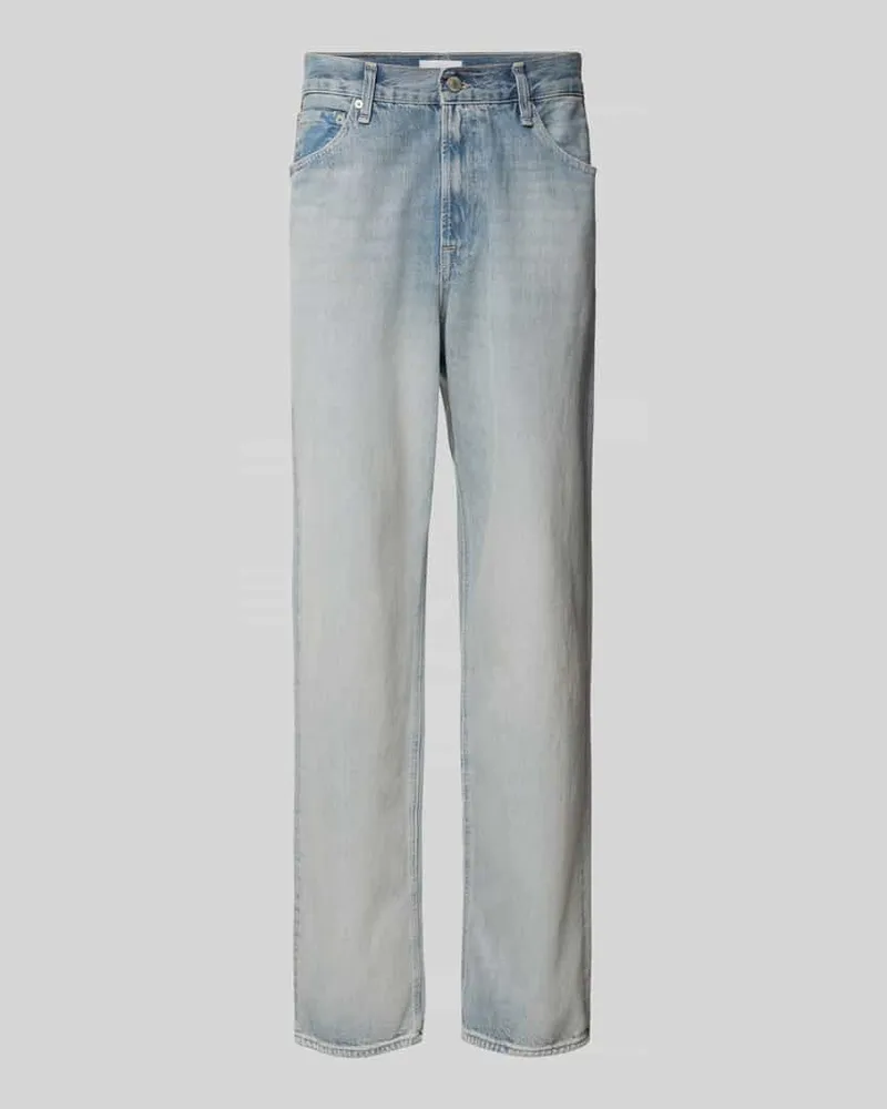 Jack & Jones Straight Leg Jeans im 5-Pocket-Design Modell 'ALEX Jeansblau