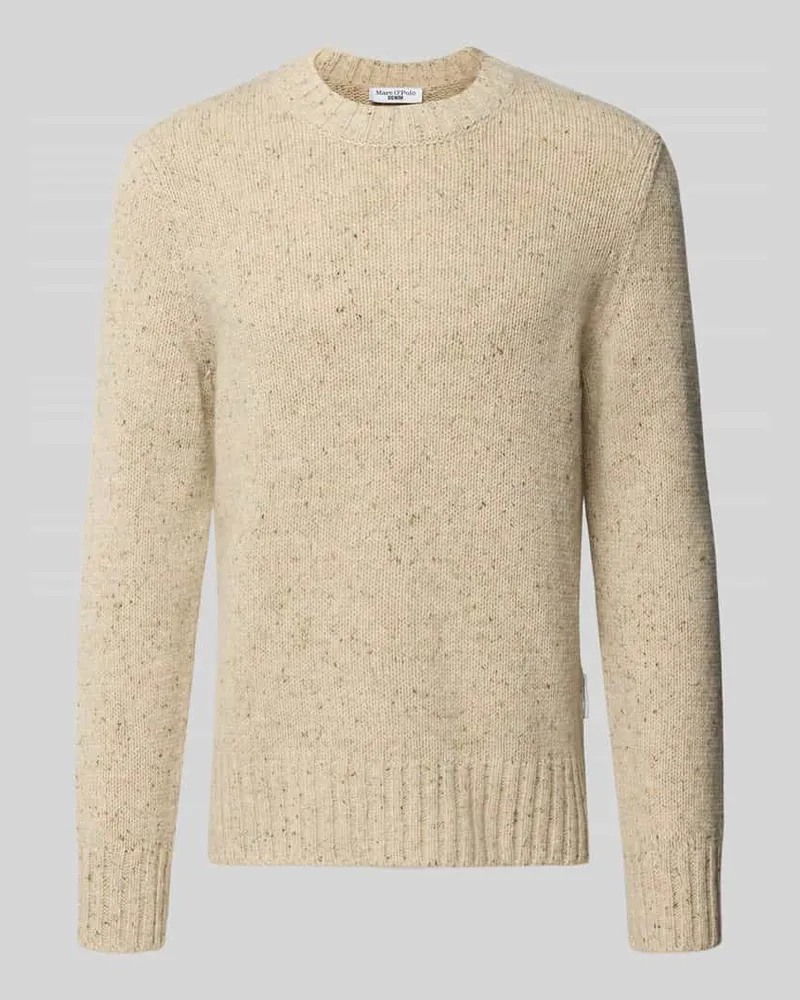 Marc O'Polo Regular Fit Strickpullover aus Schurwoll-Mix Offwhite