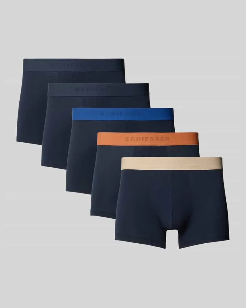 Schiesser Trunks aus Baumwoll-Mix im 5er-Pack Black