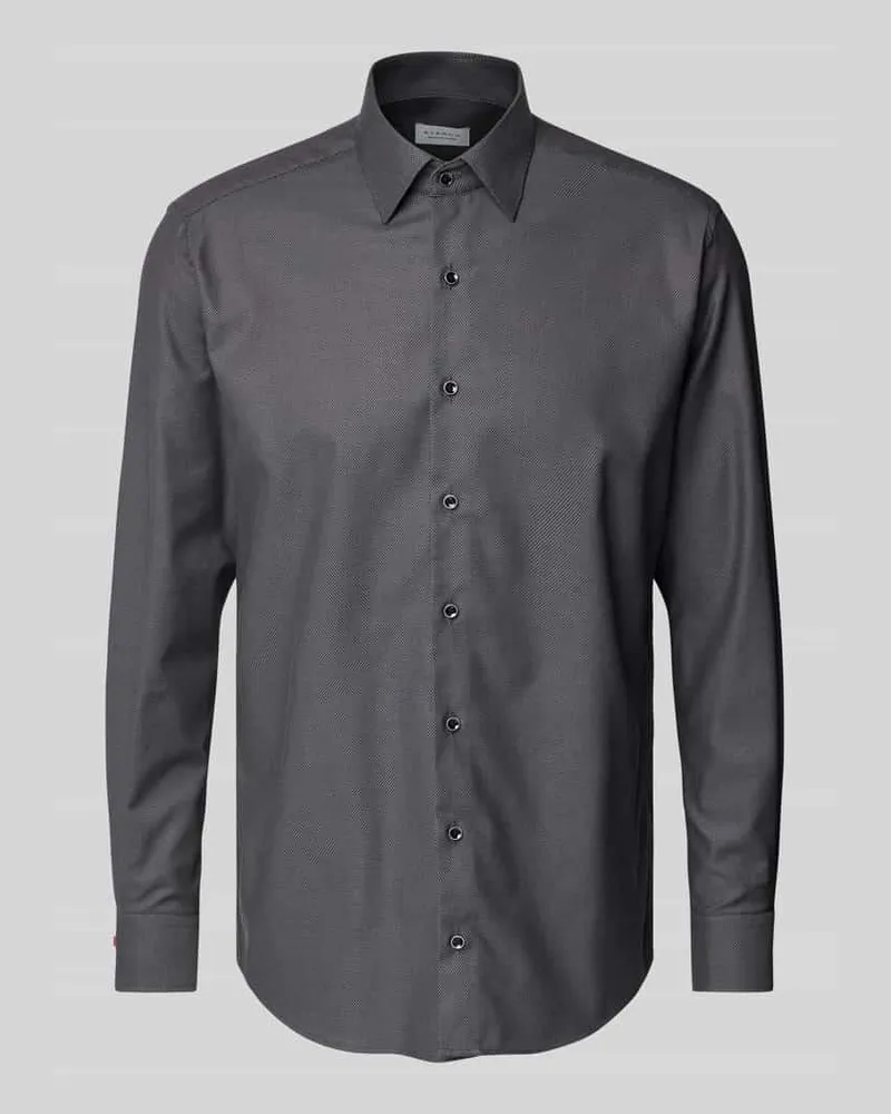 Eterna Regular Fit Business-Hemd in Uni-Struktur 