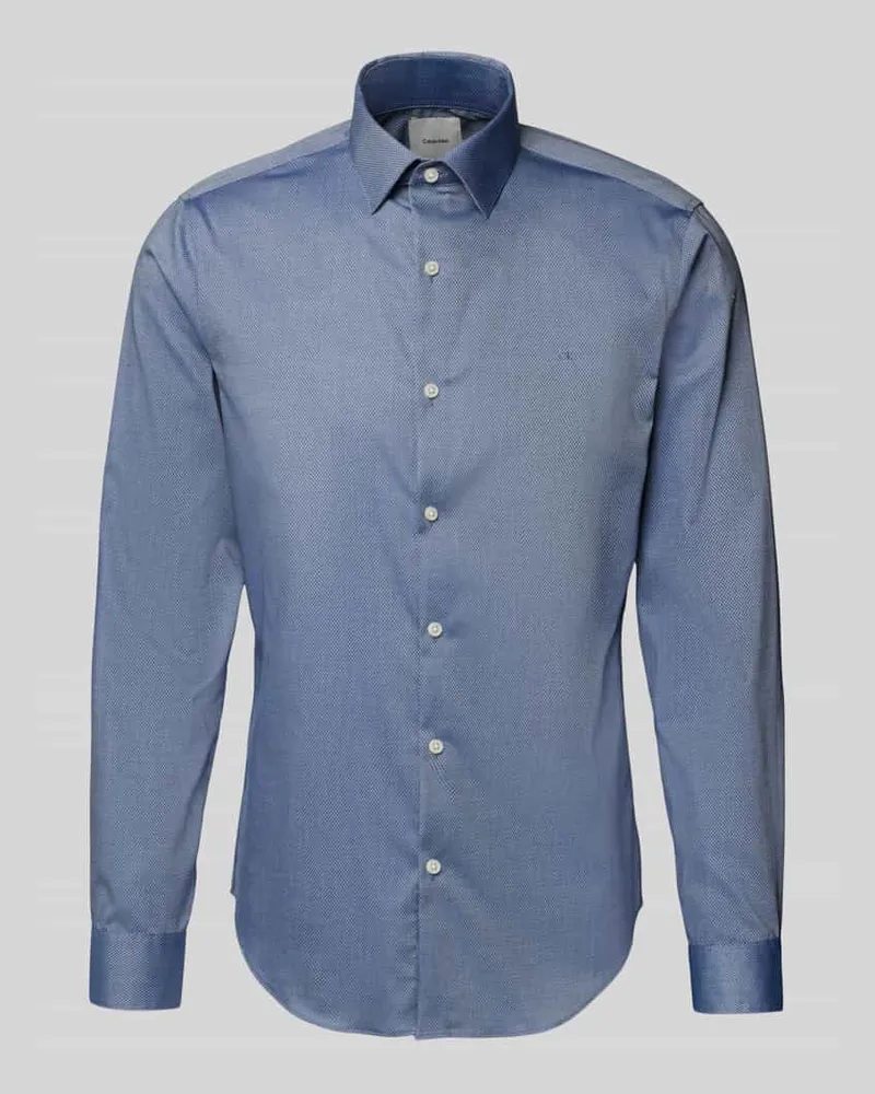 Calvin Klein Slim Fit Business-Hemd mit Kentkragen 