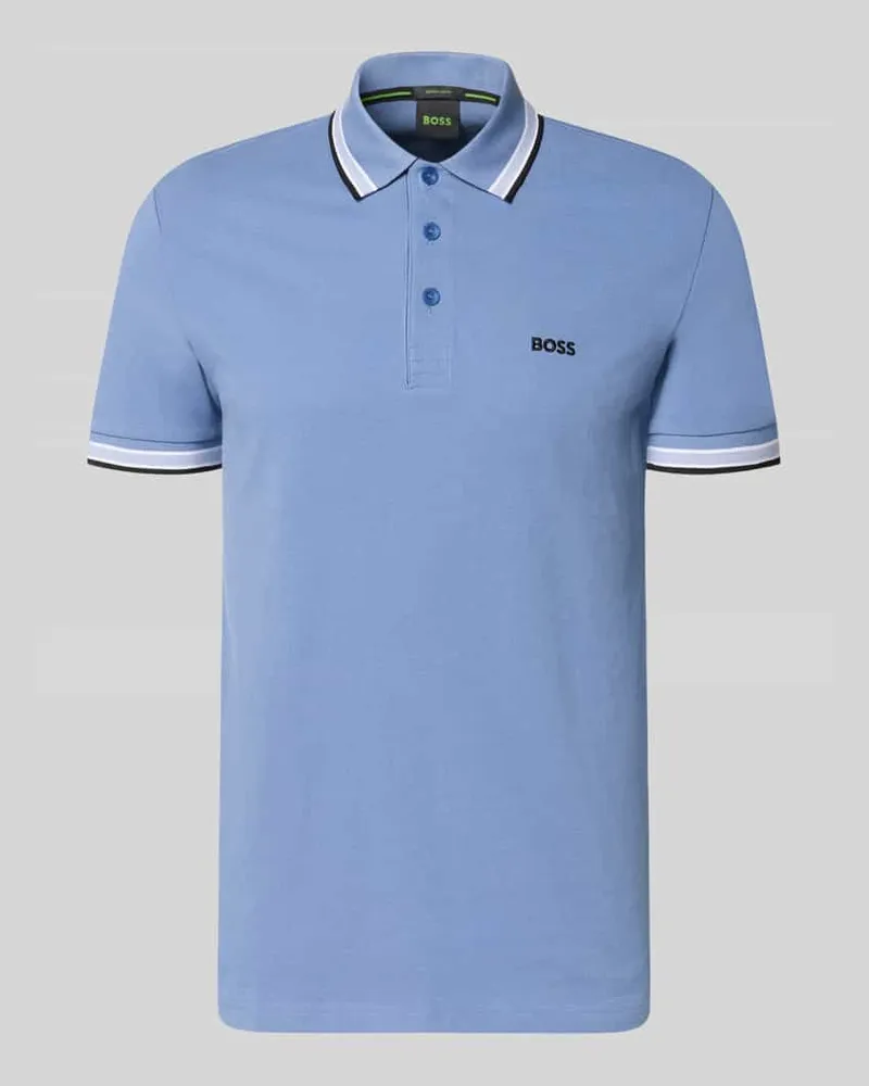 HUGO BOSS Regular Fit Poloshirt aus reiner Baumwolle Modell 'PADDY Blau