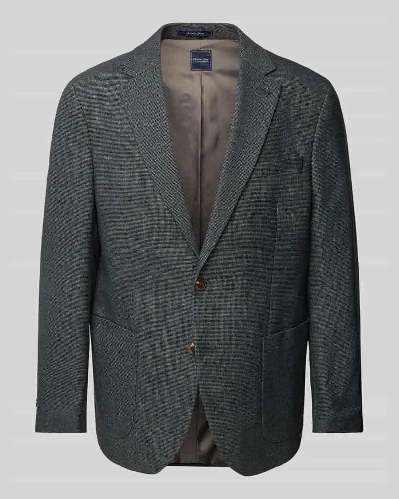 Christian Berg Comfort Fit Sakko mit aufgesetzten Taschen Dunkelgruen