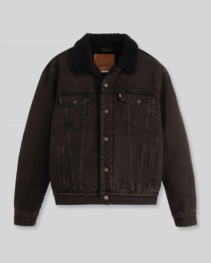 Levi's Regular Fit Jeansjacke aus reiner Baumwolle Black
