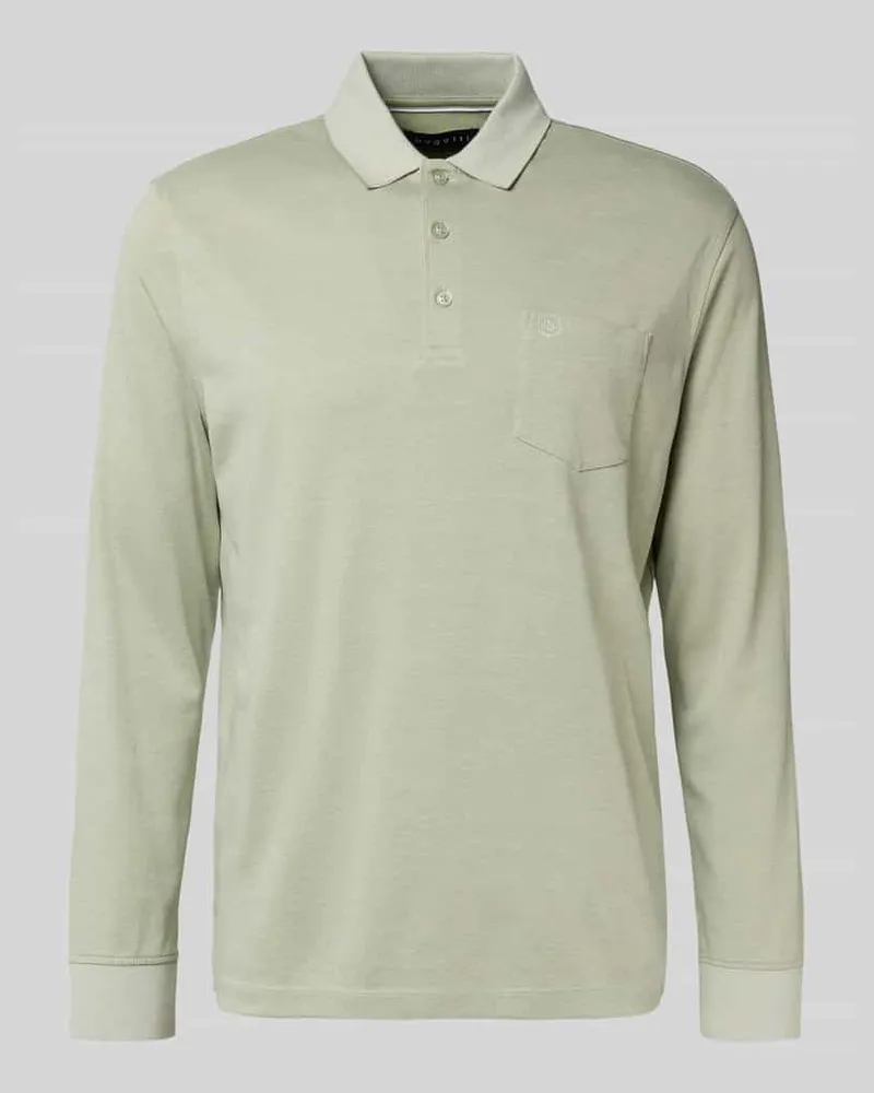 Bugatti Poloshirt mit Label-Stitching Hellgruen