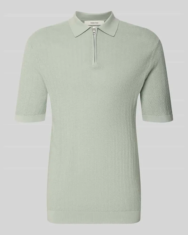 Selected Regular Fit Poloshirt aus reiner Bio-Baumwolle Modell 'CRAN Mint