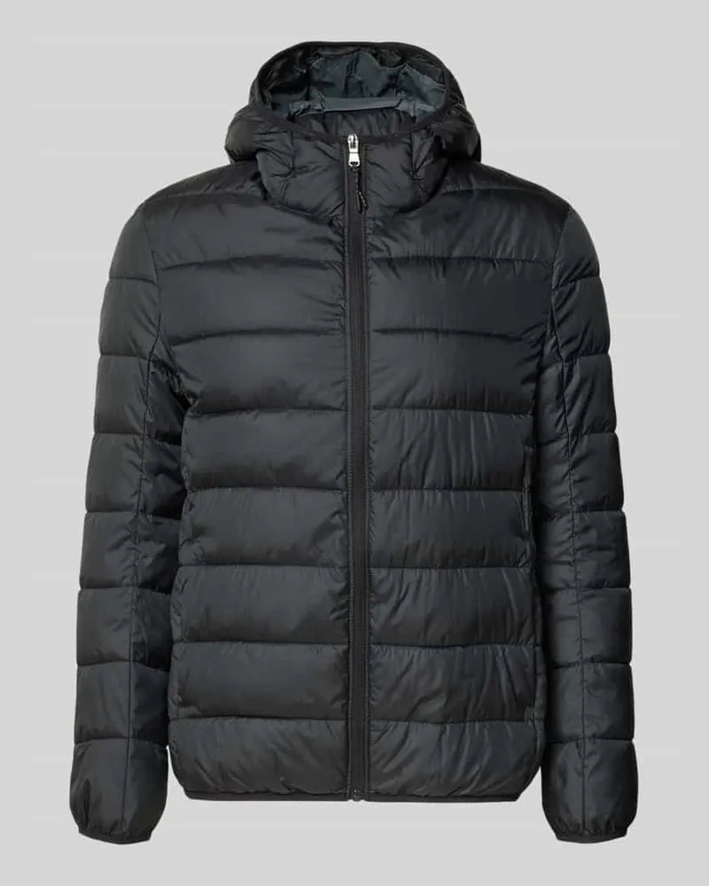 McNeal Steppjacke mit Kapuze und Reißverschluss Black
