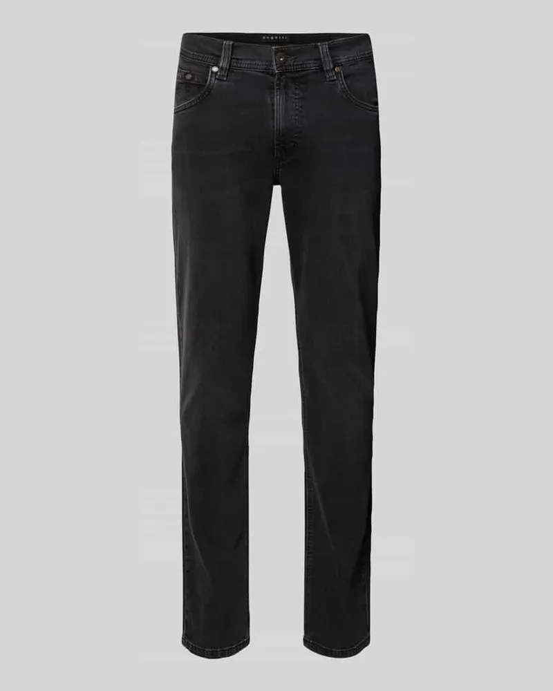 Bugatti Regular Fit Jeans mit Eingrifftaschen Anthrazit