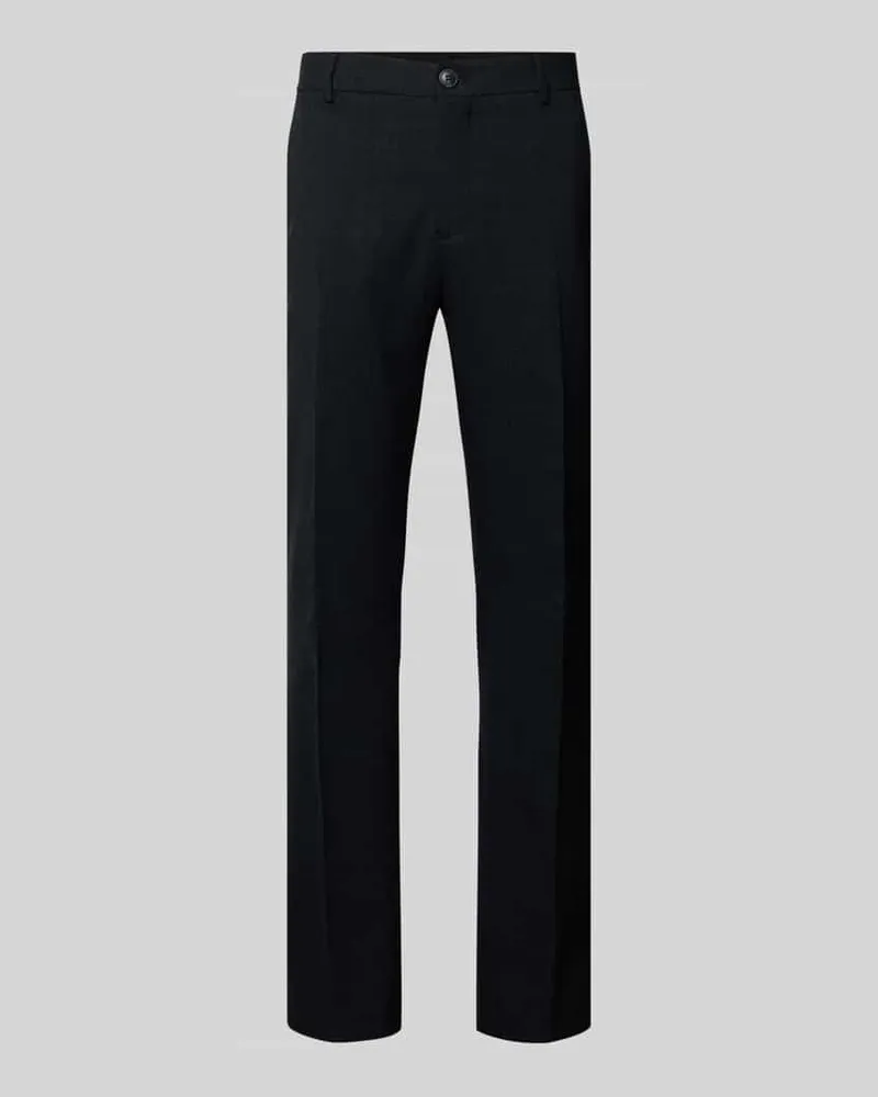 Selected Homme Slim Fit Anzughose mit Woll-Leinen-Anteil Modell 'OASIS Black
