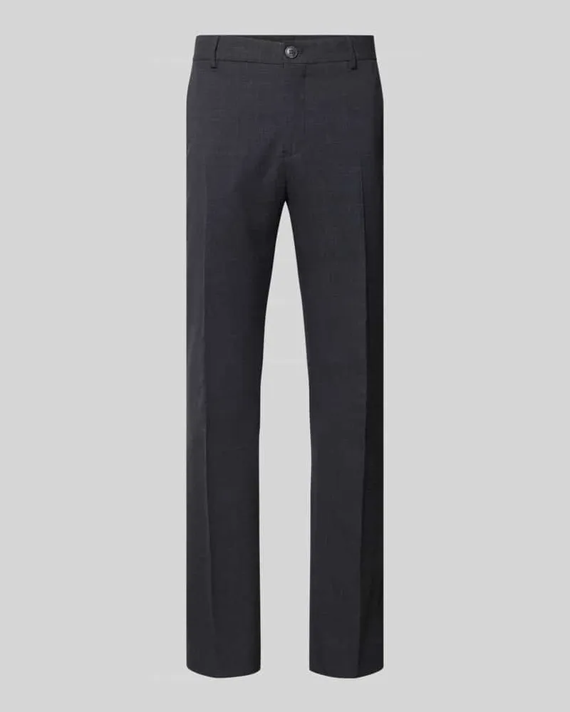 Selected Homme Slim Fit Anzughose mit Woll-Leinen-Anteil Modell 'OASIS Black