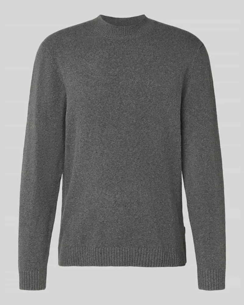 Jack & Jones Strickpullover mit Polokragen Modell 'MAVERICK Mittelgrau
