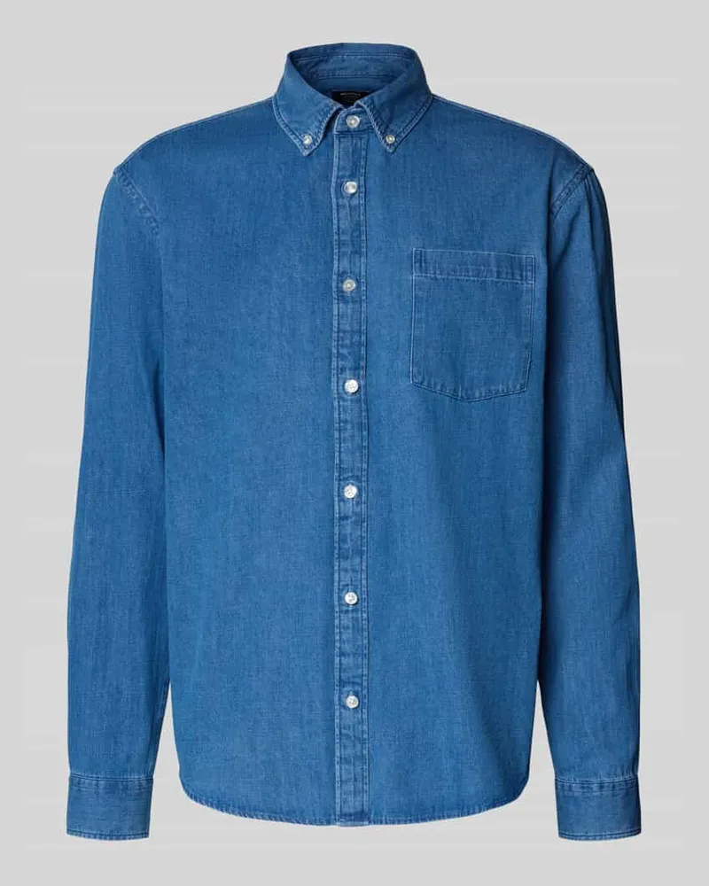 McNeal Freizeithemd mit Knopfleiste Hellblau