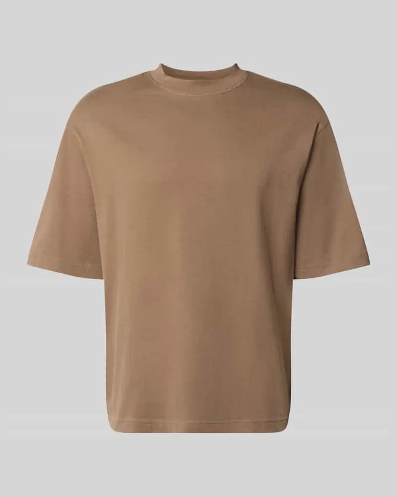 Selected Homme Relaxed Fit T-Shirt aus reiner Baumwolle Modell 'ASPEN Schoko