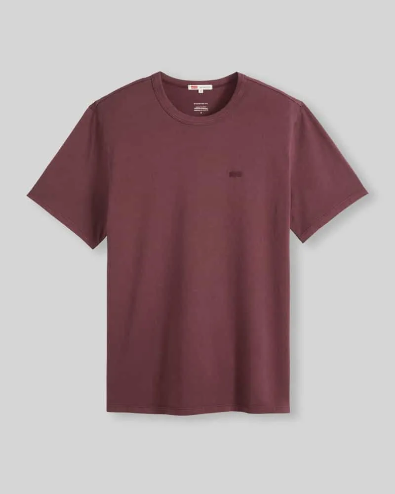 Levi's Regular Fit T-Shirt aus reiner Baumwolle Dunkelrot