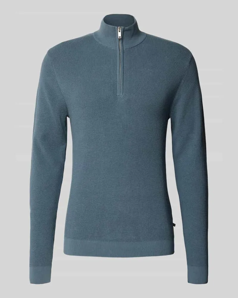 Matinique Strickpullover mit Troyer-Kragen Modell 'lagoon Hellblau