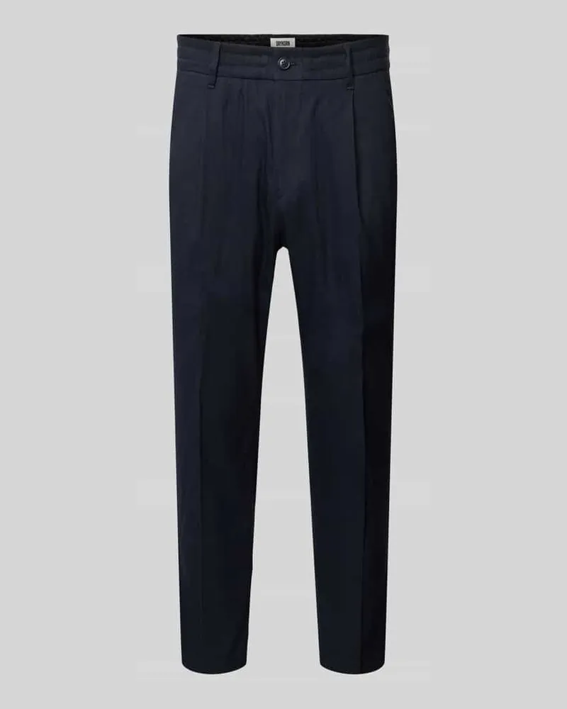 Drykorn Tapered Fit Bundfaltenhose aus Leinen-Mix Moodell 'CHASY 