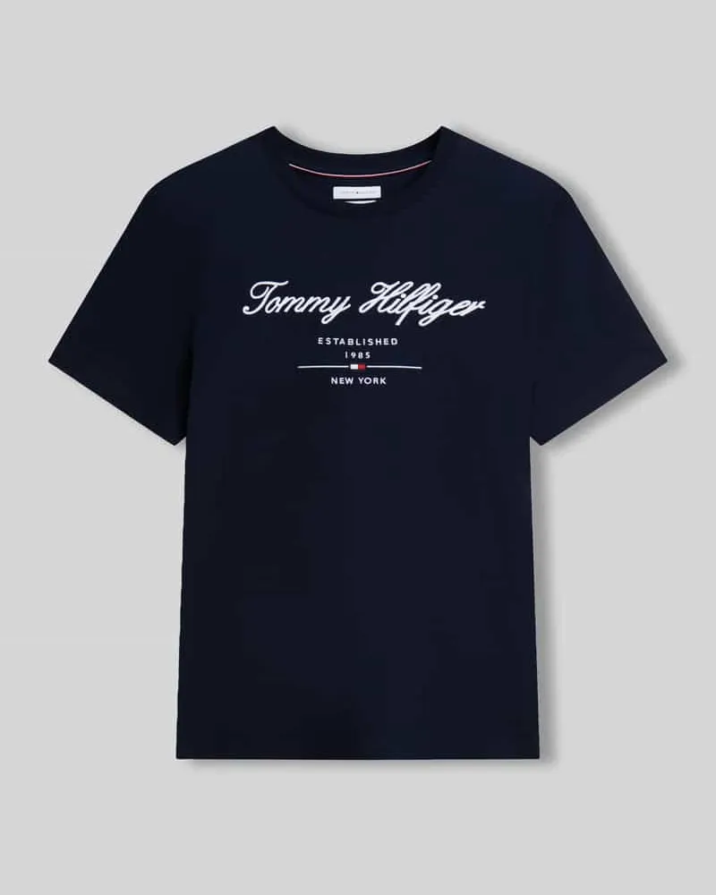 Tommy Hilfiger Regular Fit T-Shirt aus reiner Baumwolle Marine