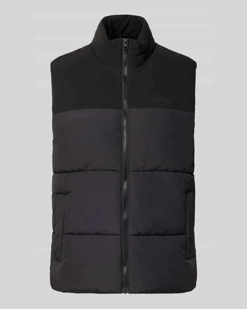 Jack & Jones Weste mit Stehkragen Modell 'RAZE Black