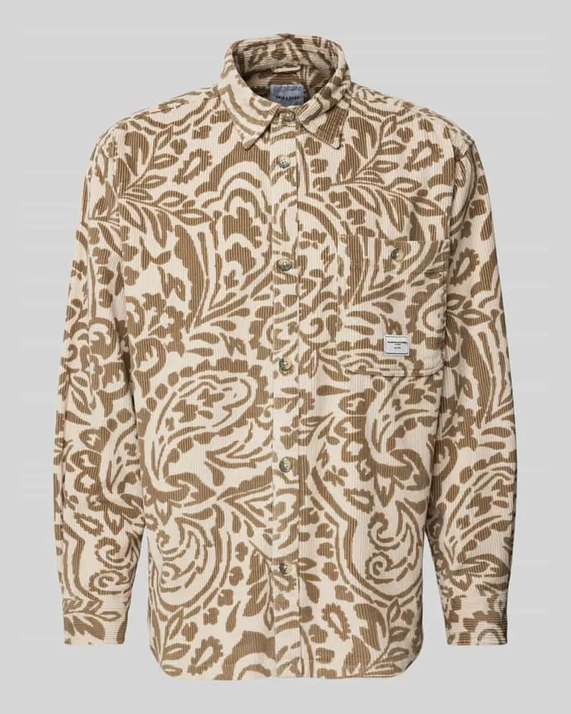 Only & Sons Regular Fit Cordhemd mit Kentkragen Modell 'BANKS 