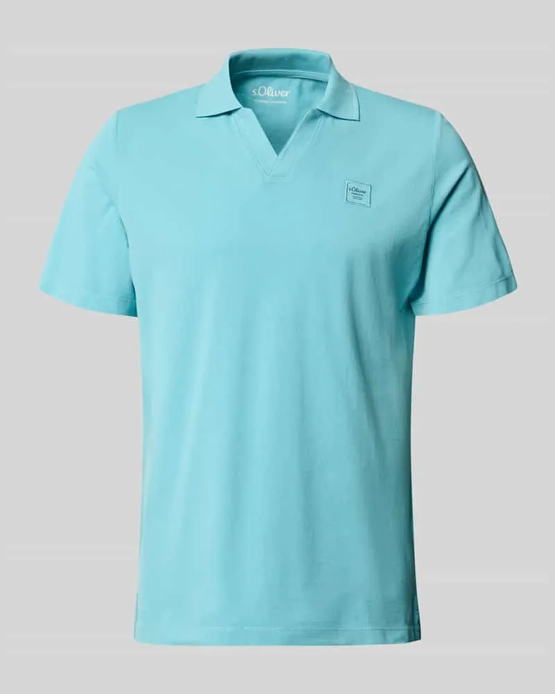 S.Oliver Regular Fit Poloshirt aus reiner Baumwolle Tuerkis