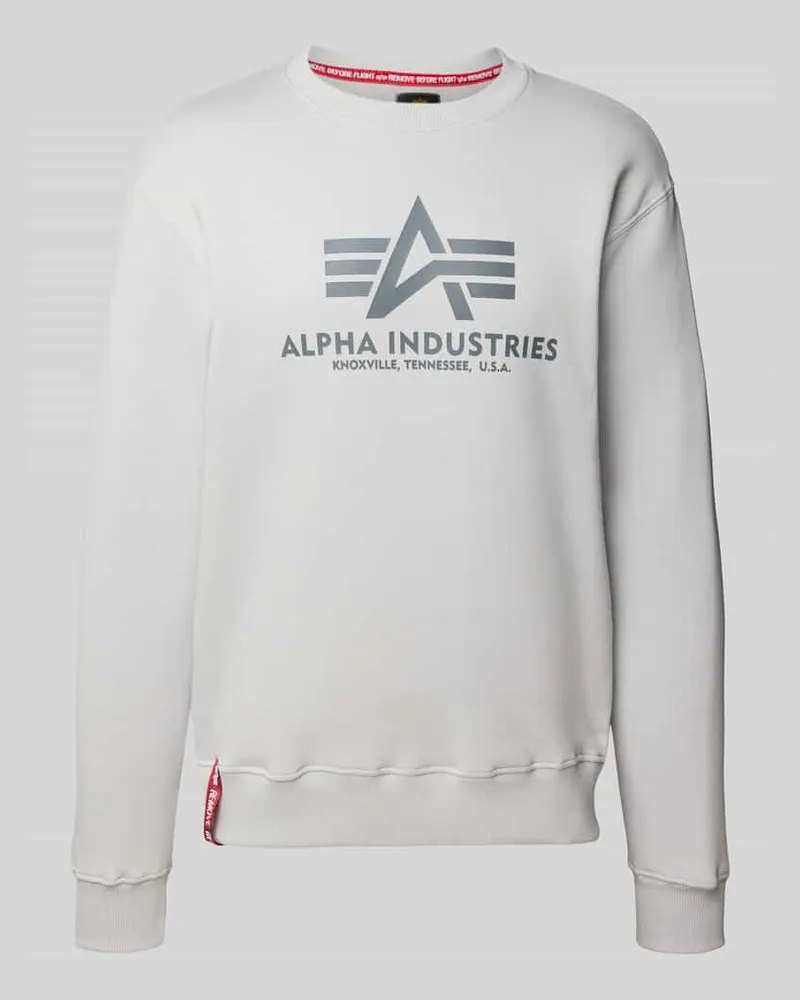 Alpha Industries Sweatshirt mit Label-Print 