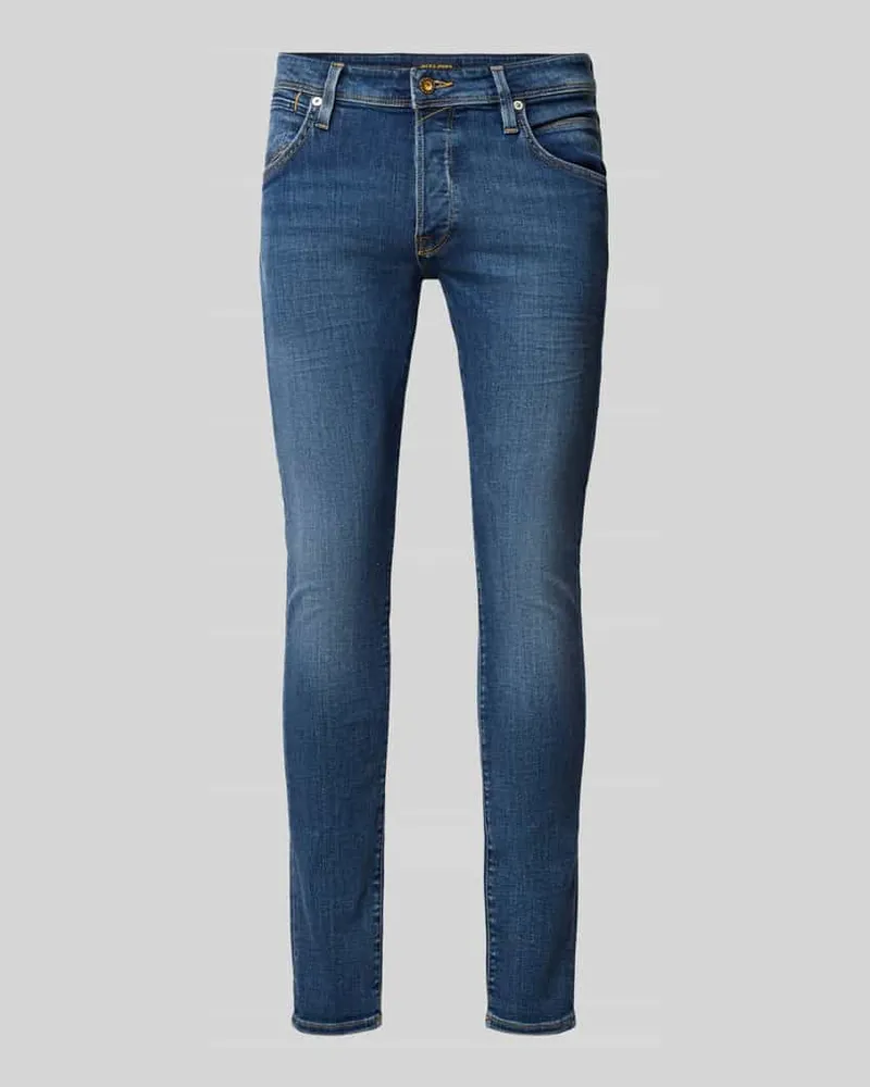 Jack & Jones Slim Fit Jeans mit Label-Patch Modell 'GLENN 