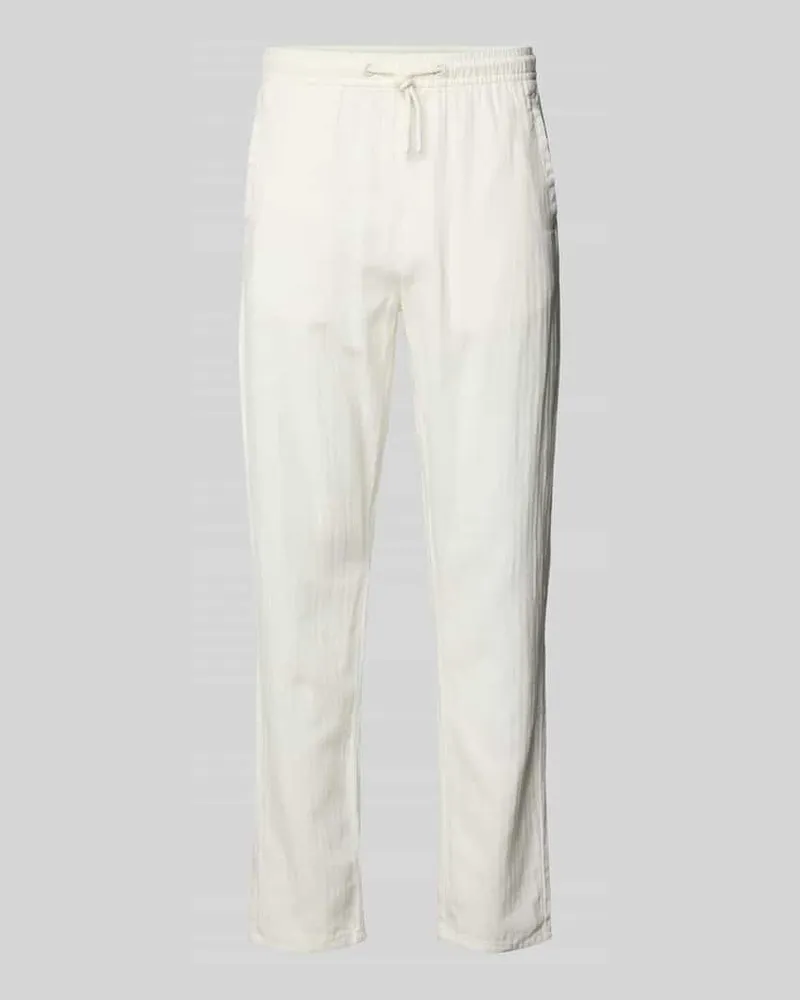 Blend Hose aus Leinen-Baumwoll-Mix Modell 'MARCO Offwhite
