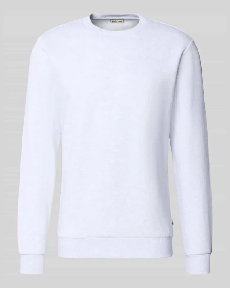 Only & Sons Regular Fit Sweatshirt aus Baumwoll-Mix Modell 'CERES Hellgrau