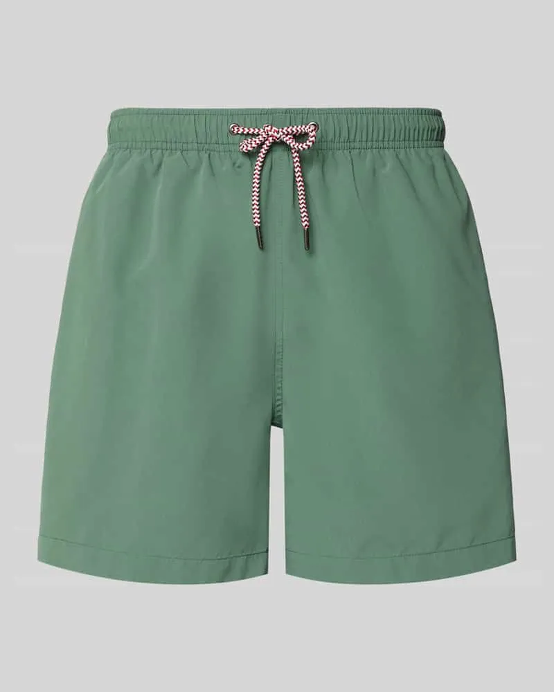 McNeal Badehose mit Gesäßtasche und Logo-Stitching Dunkelgruen