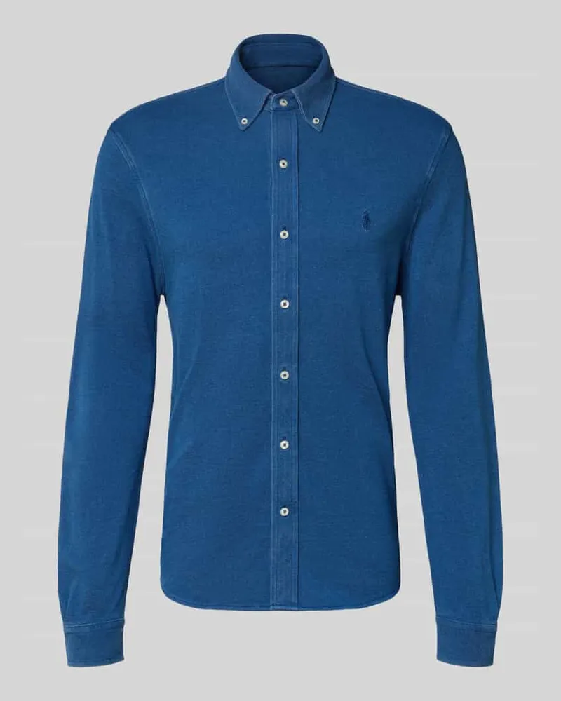 Ralph Lauren Slim Fit Freizeithemd mit Button-Down-Kragen Dunkelblau