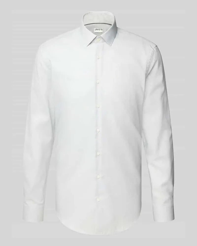 JAKE*S Slim Fit Business-Hemd mit Kentkragen 