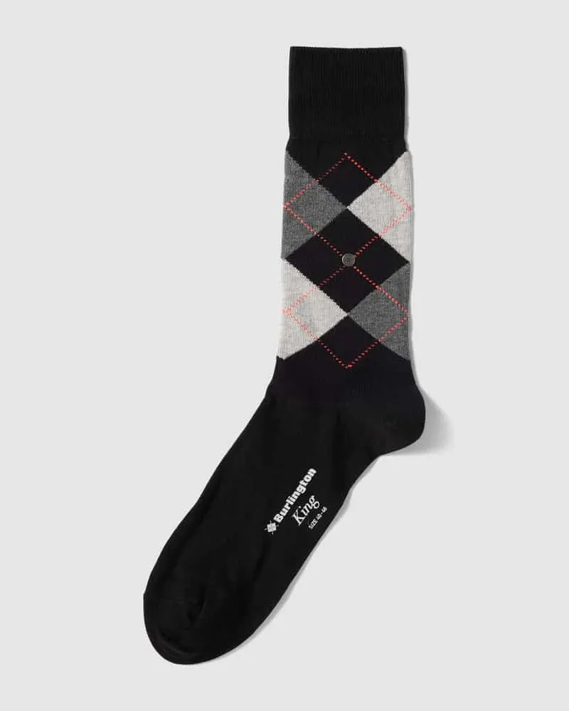 Burlington Socken mit Karomuster Modell 'KING 