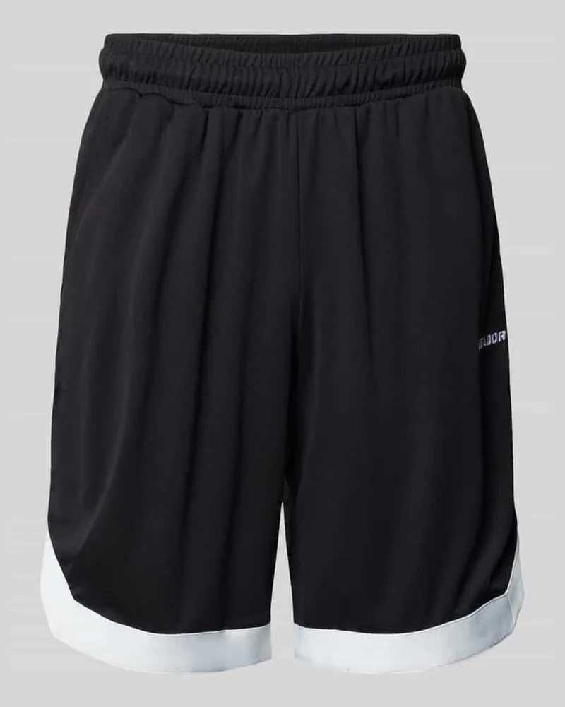 PEGADOR Relaxed Fit Shorts mit elastischem Bund Black