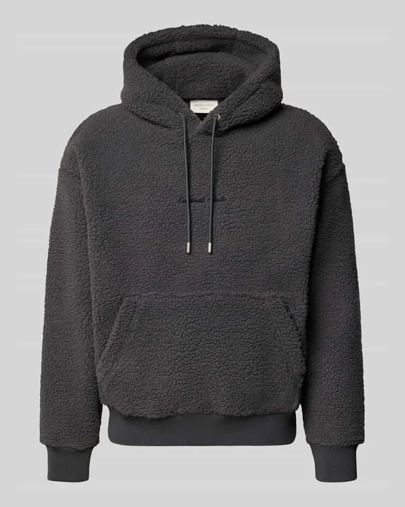Jack & Jones Regular Fit Hoodie aus Teddyfell Graphit