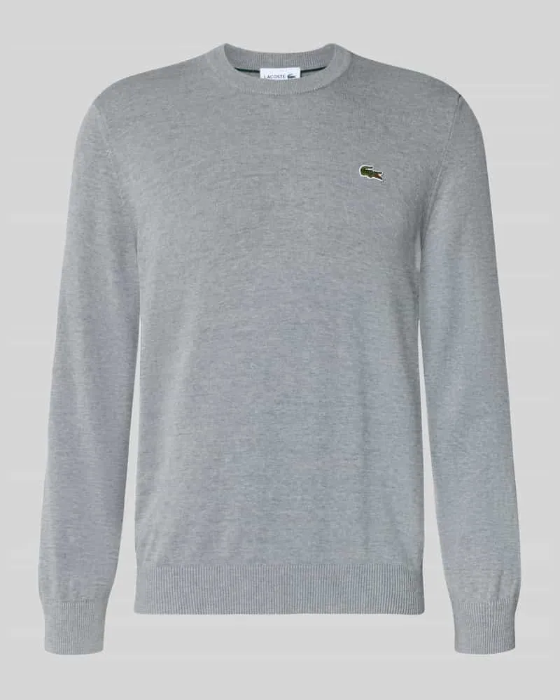 Lacoste Regular Fit Pullover aus Baumwoll-Mix Hellgrau