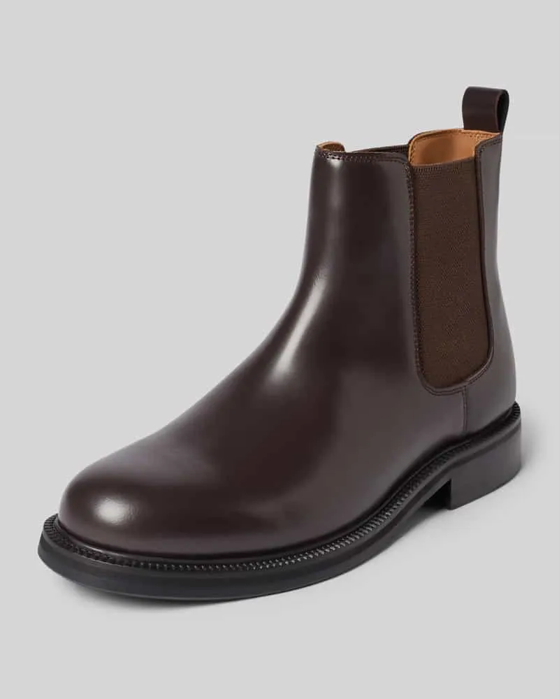 Selected Chelseas aus reinem Rindsleder Modell 'BOBBY Dunkelbraun
