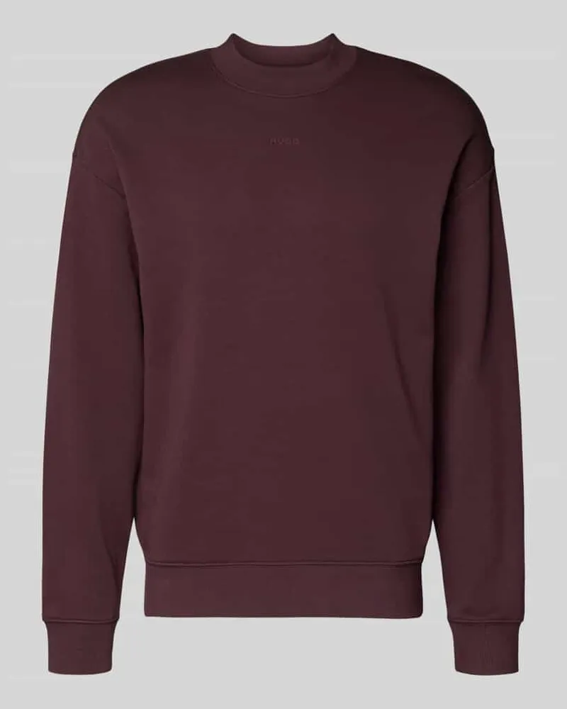 HUGO BOSS Regular Fit Sweatshirt aus reiner Baumwolle Modell 'DAPOCREW Bordeaux
