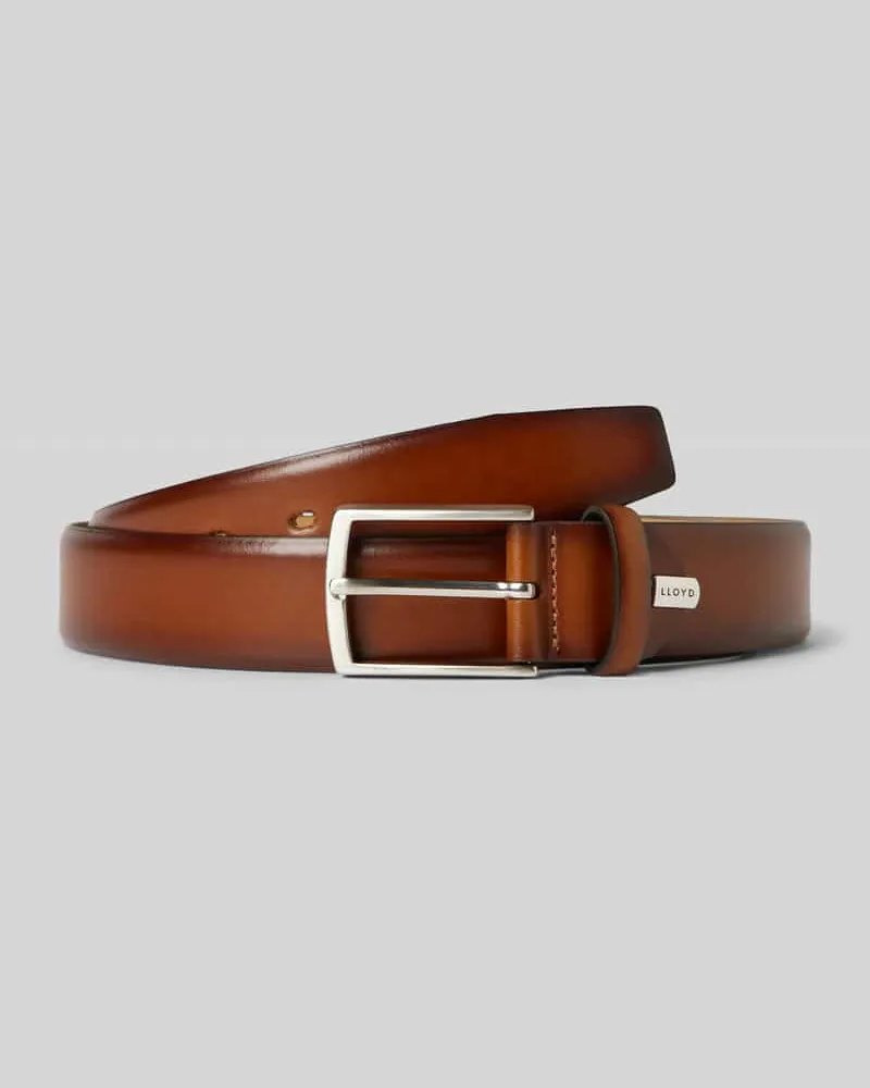 Lloyd Belts Ledergürtel mit Label-Detail und Dornschließe Cognac