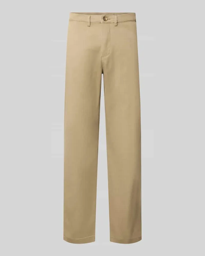 Selected Straight Fit Chino aus Baumwoll-Mix Modell 'Miles Beige