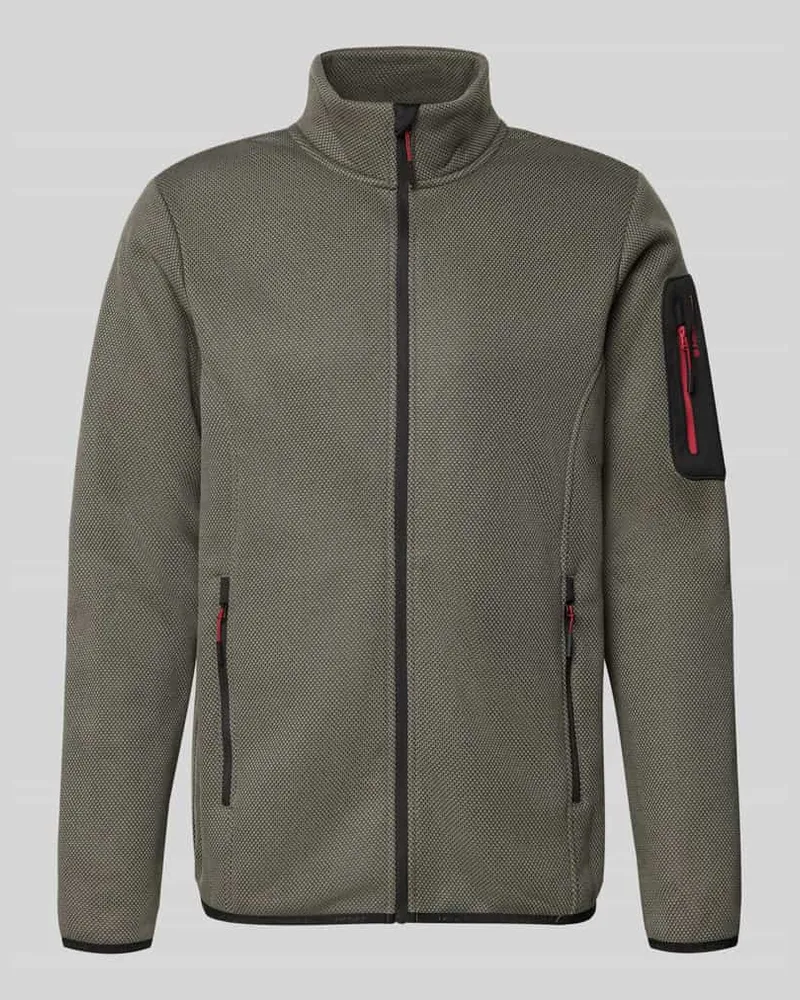 Icepeak Regular Fit Fleecejacke mit Stehkragen Modell 'BREDSTEDT Graphit