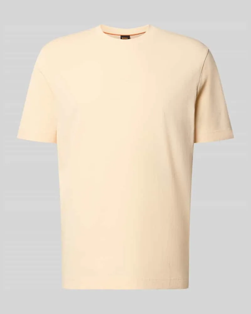 HUGO BOSS Regular Fit T-Shirt aus Baumwoll-Mix Modell 'TCHUP Apricot