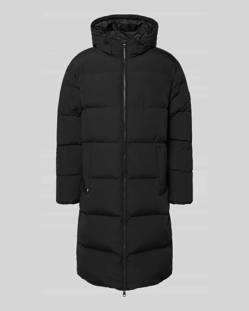 Tommy Hilfiger Regular Fit Daunenmantel mit Label Patch Black