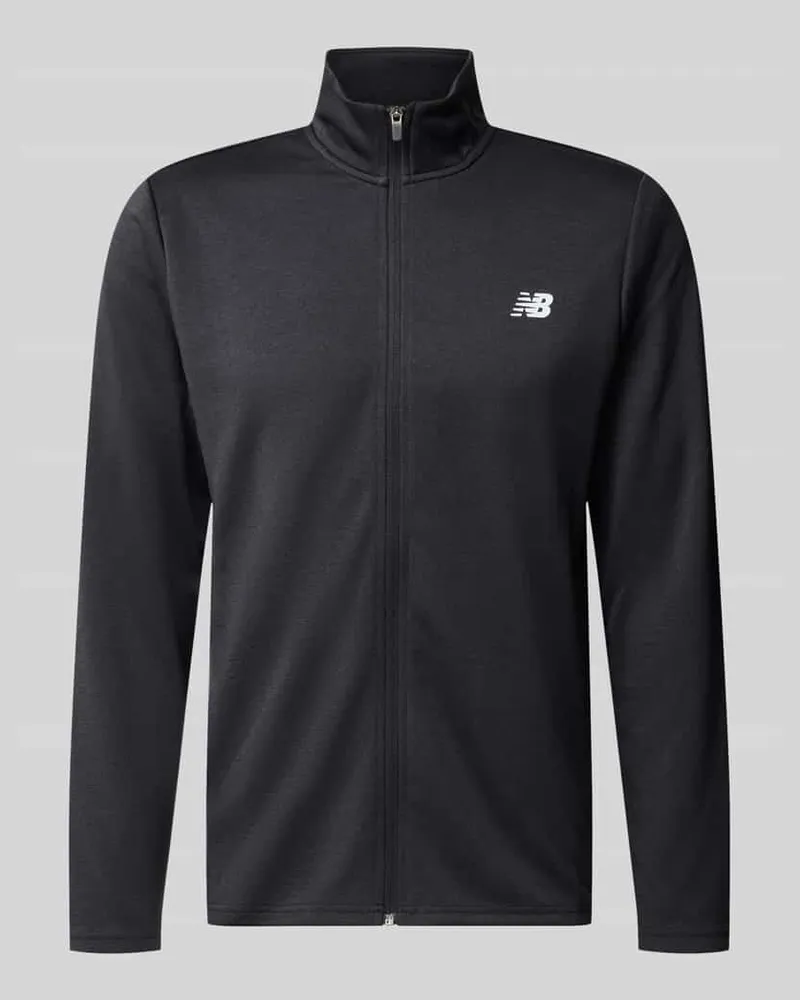 New Balance Regular Fit Trainingsjacke mit Label-Detail Black
