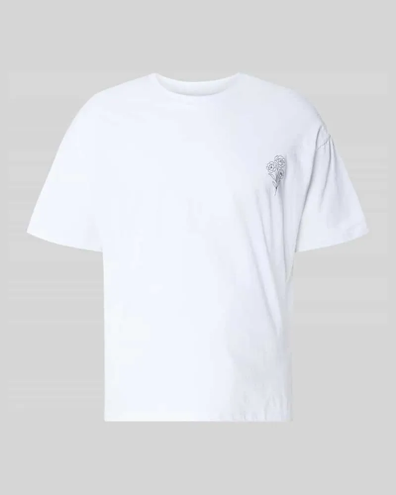Jack & Jones Relaxed Fit T-Shirt aus reiner Baumwolle Modell "DYLAN Weiss