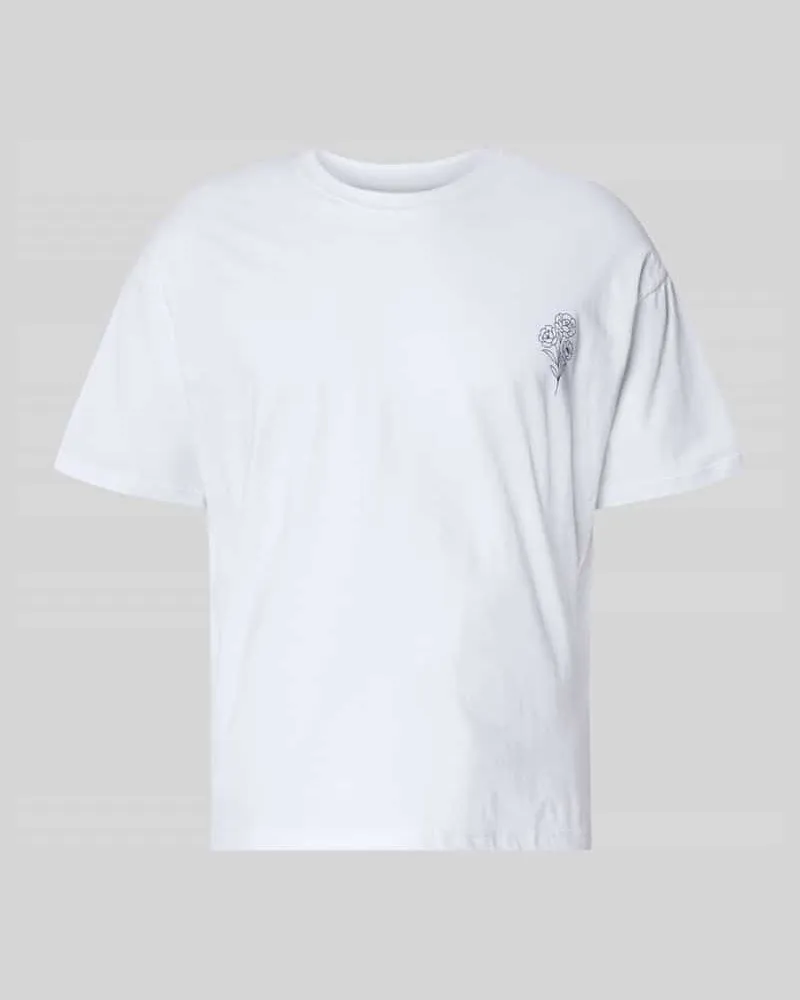 Jack & Jones Relaxed Fit T-Shirt aus reiner Baumwolle Modell "DYLAN Weiss