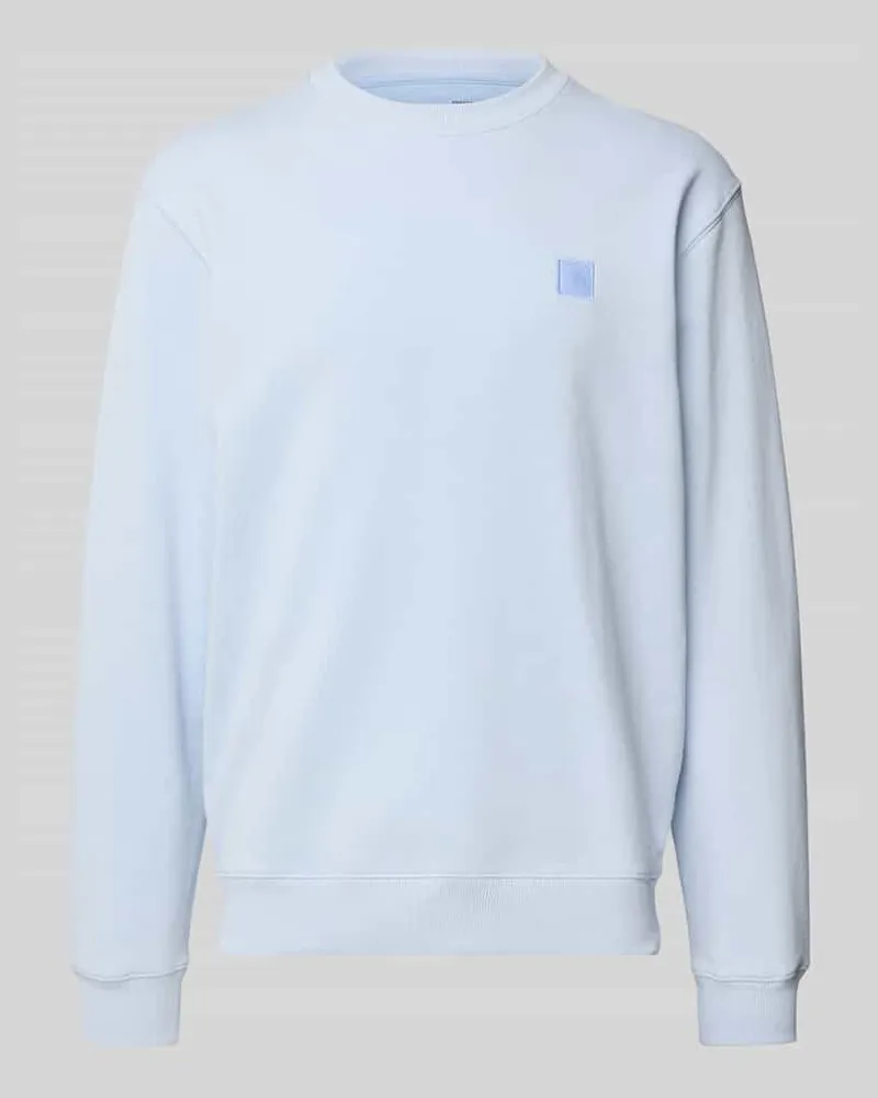 Scotch&Soda Sweatshirt mit Logo-Badge Modell 'Seasonal core Hellblau