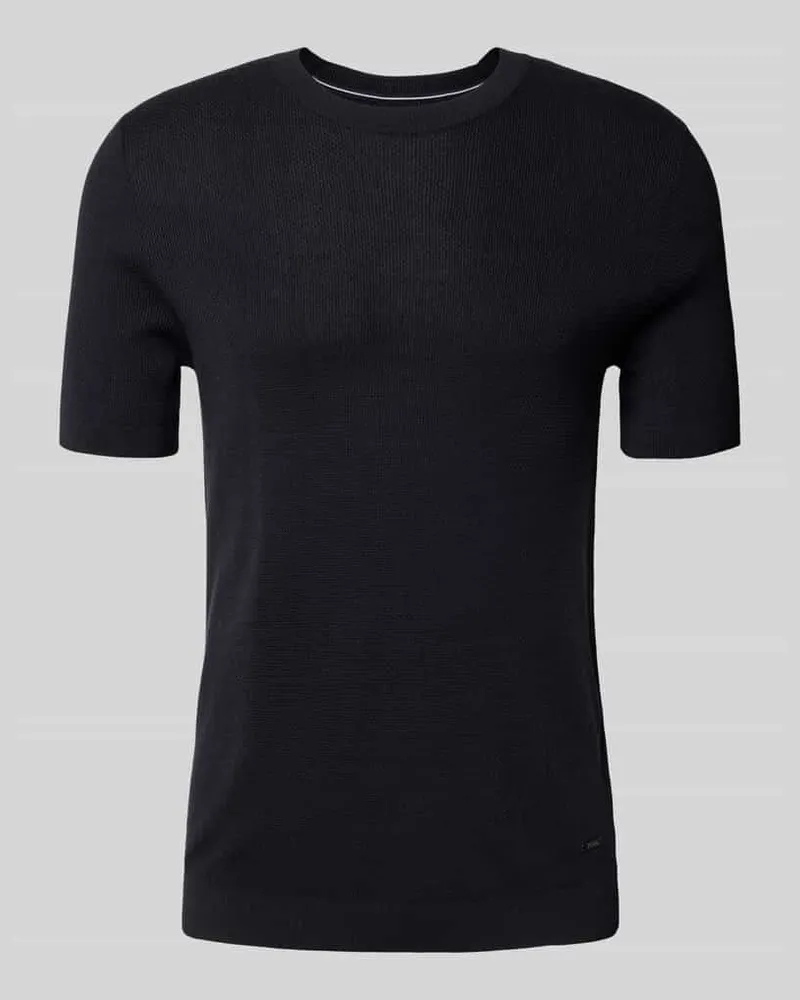 JOOP! T-Shirt in Strick-Optik Modell 'Valdro Marine