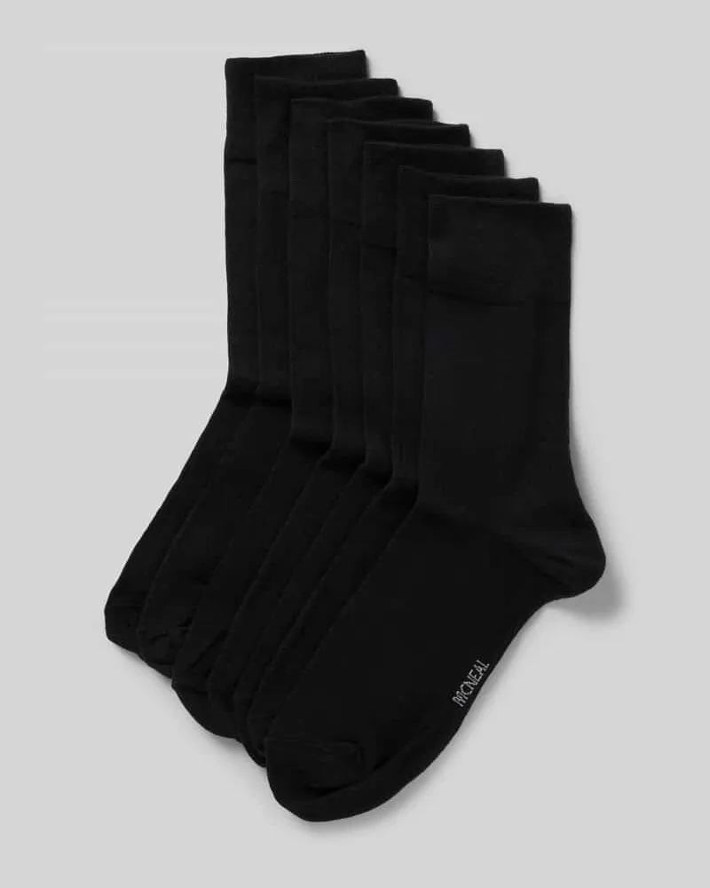 McNeal Socken mit geripptem Abschluss im 7er-Pack Black